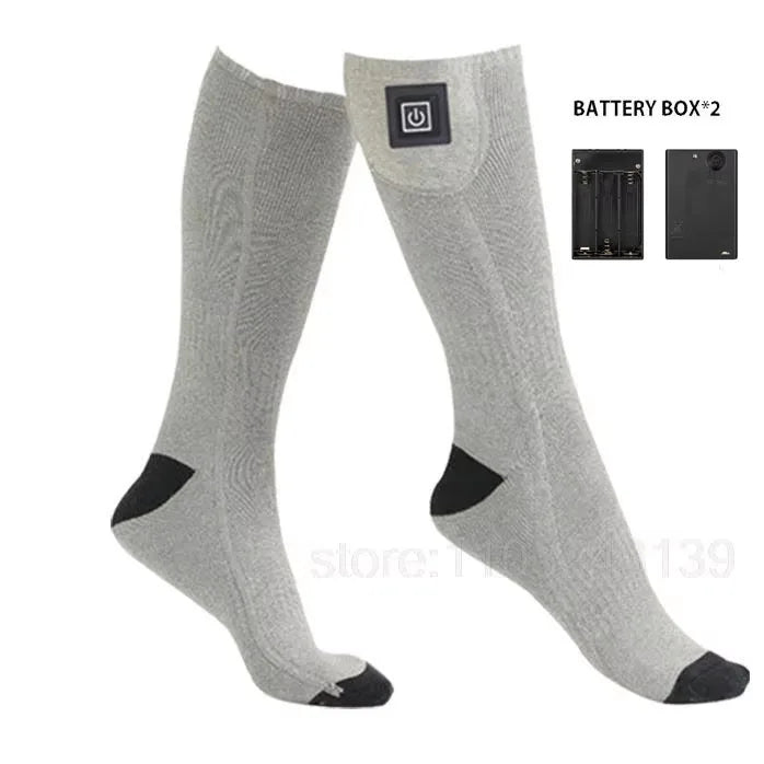 Rechargeable Heated Socks with Battery Box – Thermal Anti-Cold Winter Socks for Men & Women, Outdoor Camping, Ski & Sports Comfort Socks
