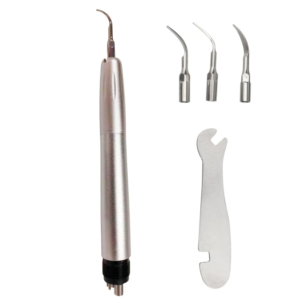 2/4 Holes Dental Ultrasonic Air Scaler Handpiece – Teeth Whitening & Cleaning Tool with 3 Tips for Dentists & Clinics