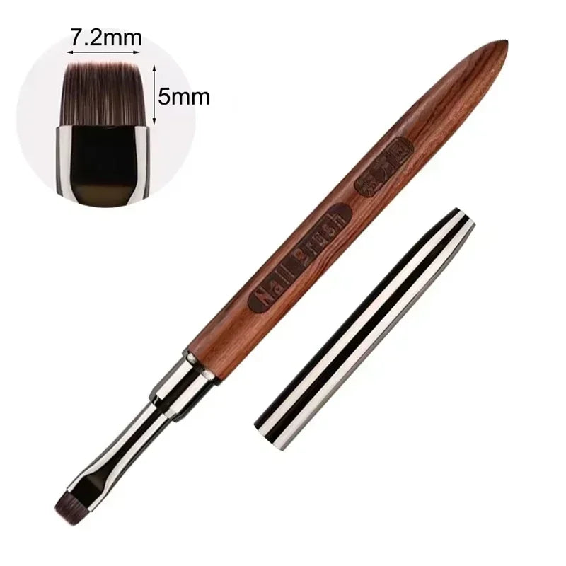Wood Gel Painting Brush – Nail Art Brush for Gel Tip Extension, Acrylic Builder, UV Gel Nails Manicure Accessory