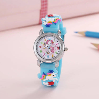Colorful Unicorn Kids Watch - Cartoon Quartz Electronic Wristwatch for Students and Children