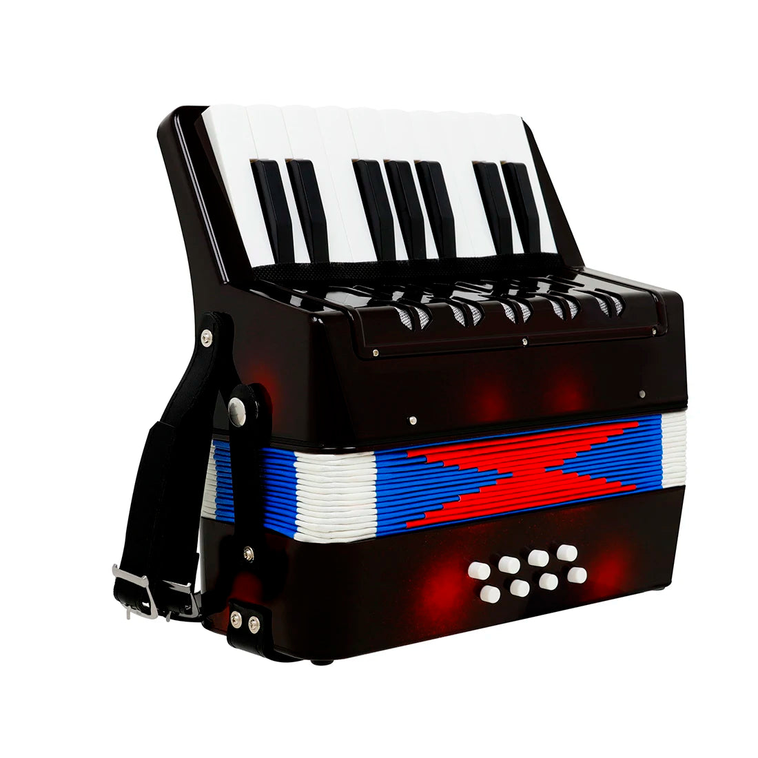 17-Key 8-Bass Accordion Toy - Musical Piano Keyboard Rhythm Training Instrument for Beginners