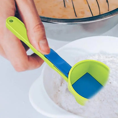 Creative No-Spill Measuring Spoon Funnel – Easy Refill Tool for Protein Powder, Sports Drinks & Baby Formula