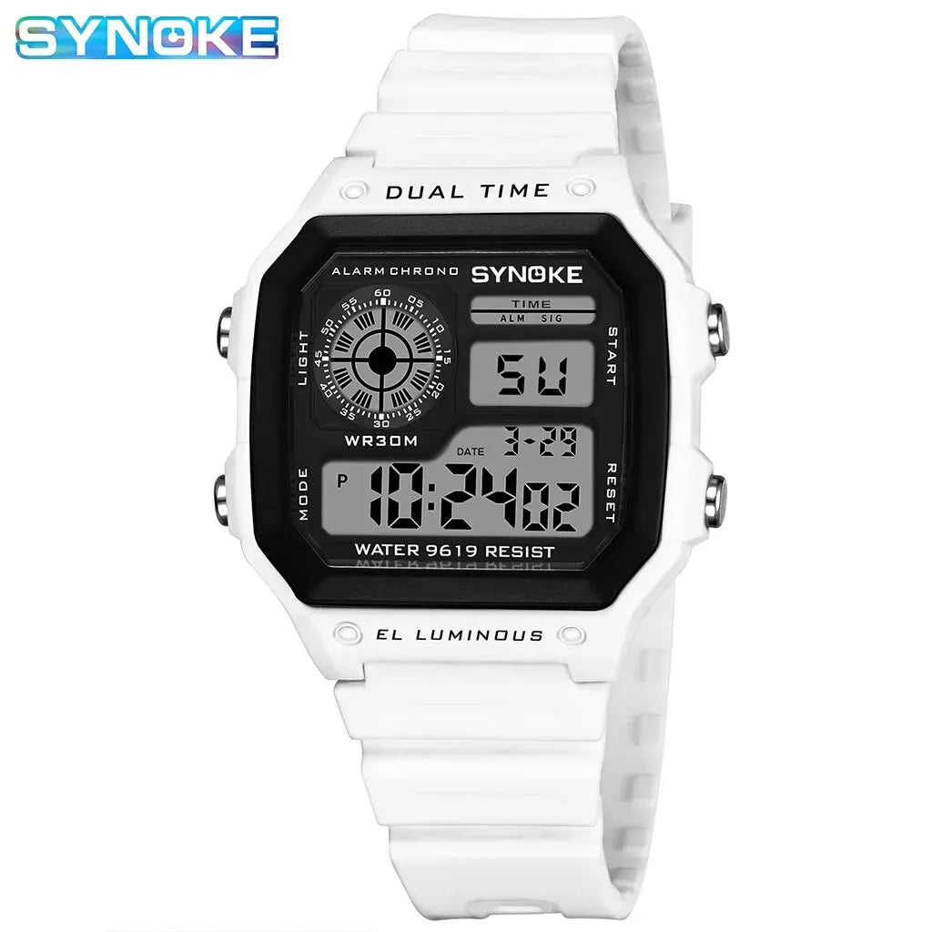 SYNOKE Men's Military Digital Sports Watch – Waterproof Luminous Chronograph Electronic Wristwatch