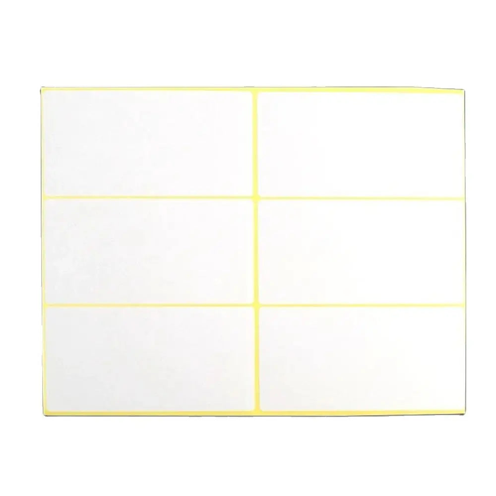 15-Sheet Blank White Adhesive Labels - Self-Stick Name Stickers for DIY Crafts, Notes, and Office Stationery