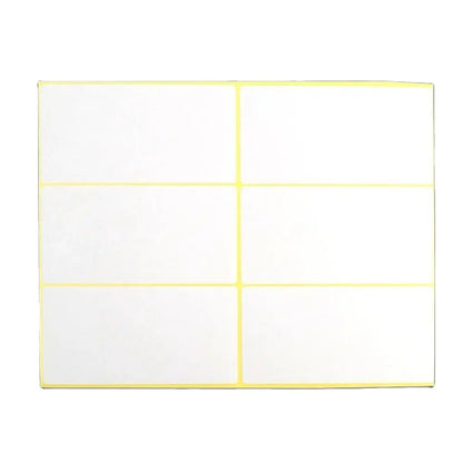 15-Sheet Blank White Adhesive Labels - Self-Stick Name Stickers for DIY Crafts, Notes, and Office Stationery