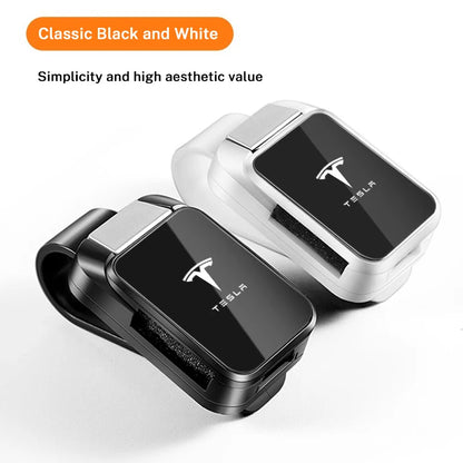 Car Sun Visor Glasses Clip – Interior Eyeglasses Storage Holder for Tesla Model 3, S, X, Y, Cybertruck & Roadster