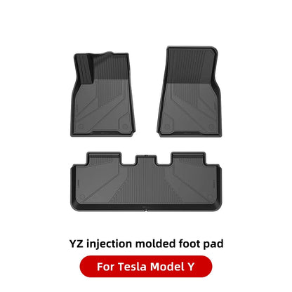 YZ Floor Mats for Tesla Model 3/Y 2021-2023 — Waterproof, Non-Slip TPE Car Accessories
