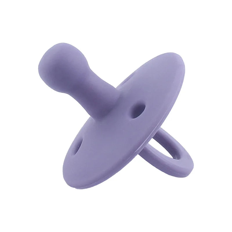 Baby Silicone Pacifier – Soft BPA-Free Soother Nipple for Newborns with Teether Toy & Nursing Pacifier Chain Pendant
