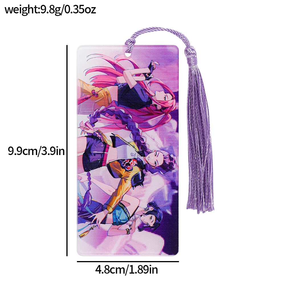 Kpop Demon Hunters Huntrix Cartoon Bookmarks – Cute Anime Stationery for Fans & Book Lovers