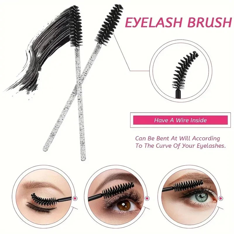 80PCS Professional Makeup Brush Set - Eyebrow, Eyelash, Lip, and Micro Brushes for Makeup Application and Eyelash Extensions