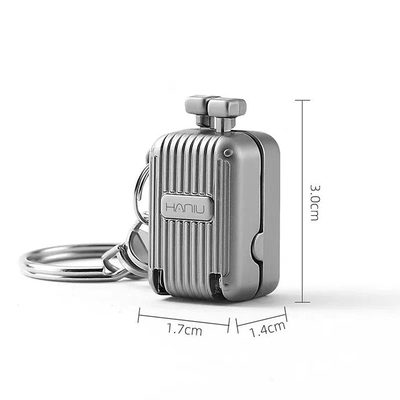 Exquisite Luggage Keychain Nail Cutter – Foldable Stainless Steel Nail Clippers, Rotary Toenail & Fingernail Manicure Trimmer