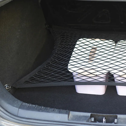 Car Trunk Hooks Organizer | Rear Cargo Mounting Luggage Net Fastener with Screw & Adhesive Tape Kit