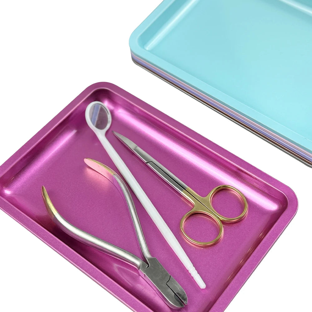 Stainless Steel Dental Sterilization Tray – Medical Instrument Disinfection Rack for Dentistry Tools & Clinical Use