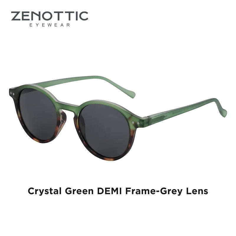 ZENOTTIC Retro Small Round Polarized Sunglasses – Vintage UV400 Shades for Men & Women