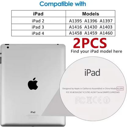 2PCS 9H Tempered Glass Screen Protector for iPad (10.2/9.7/10.5/10.9/11) Pro, Air & Mini – Anti-Scratch HD Protective Film
