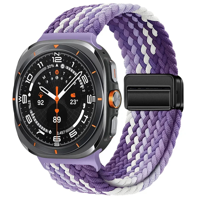 Magnetic Nylon Strap for Samsung Galaxy Watch Ultra 47mm – Adjustable Loop Bracelet Band Accessory