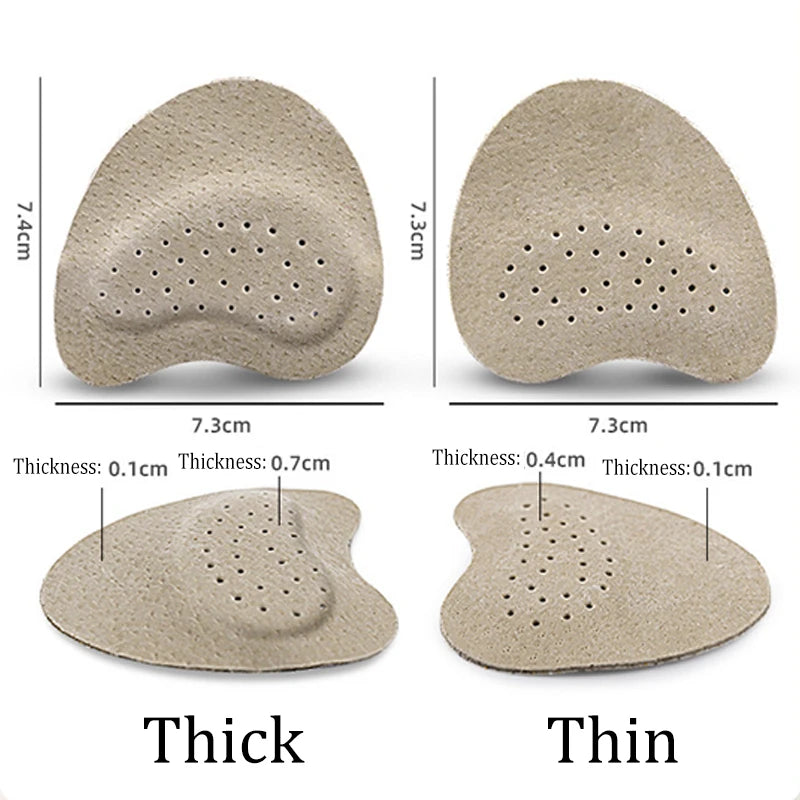 4pcs Anti-Slip Leather Forefoot Pad: Sandal Stickers for Women's High Heels - Pain Relief Insert Insoles with Toe Cushion Foot Care