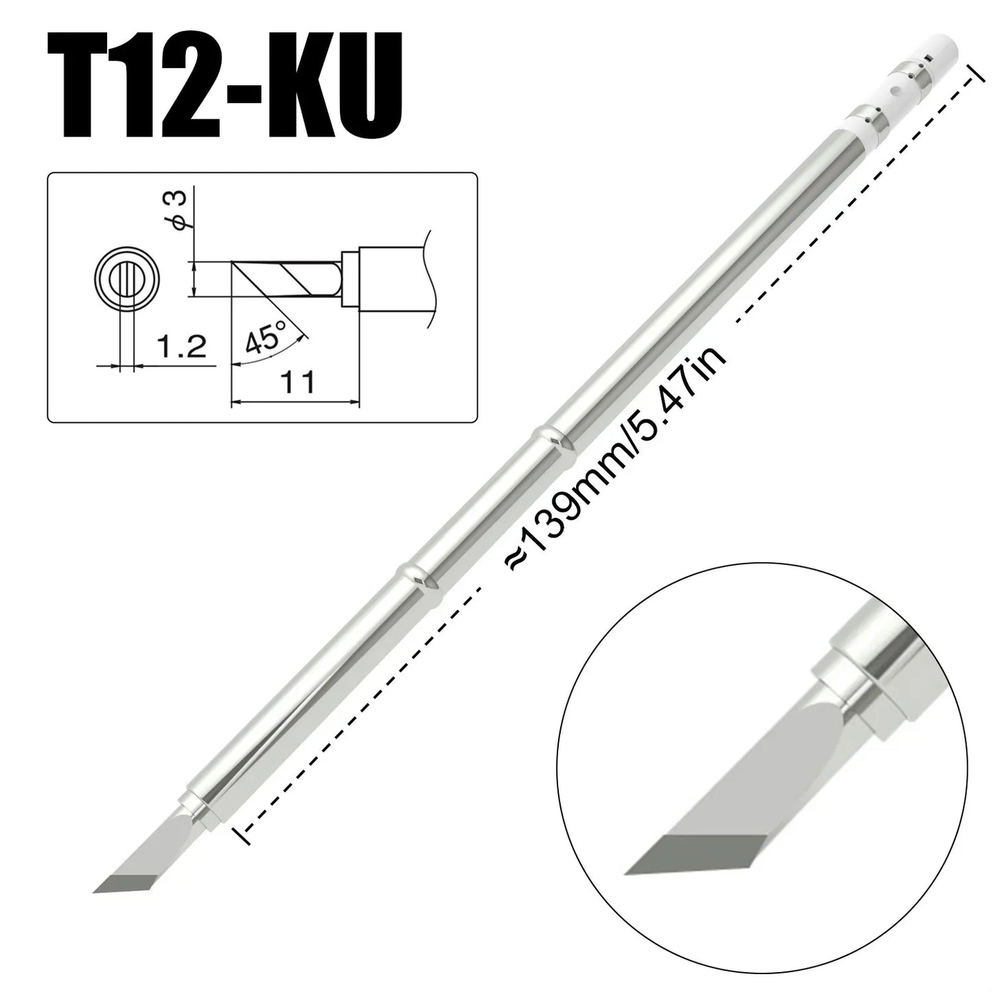 T12 Soldering Iron Tips - Universal Replacement Tips for Hakko FX951 FX-950 Welding Stations