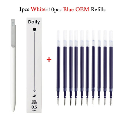 KACO Metal Clip Gel Pen - 0.5mm Black Ink Quick Dry Signature Pen with 800M Smooth Writing Capacity