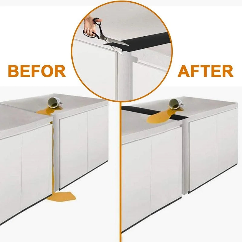 Silicone Stove Counter Gap Cover - Heat Resistant, Oil and Dust Seal Mat for Gas Stove Slit Cleaning and Protection