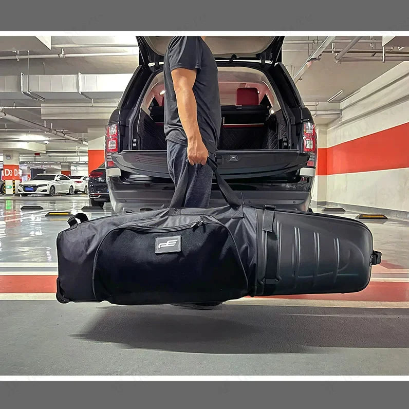 PlayEagle Hard Top Golf Travel Bag with Wheels — Foldable Hardcase with Support Rod, Portable Golf Bag 2024 HKB001