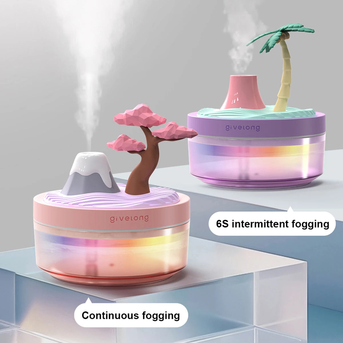 Landscape Air Humidifier – Small USB Spray, Silent Hydration for Bedroom, Desktop & Car, Aromatherapy Diffuser