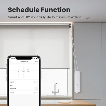 AVATTO Tuya Zigbee Motorized Roller Shutter Blinds – Chain Drive with Built-in Lithium Battery, Alexa/Google Home Compatible