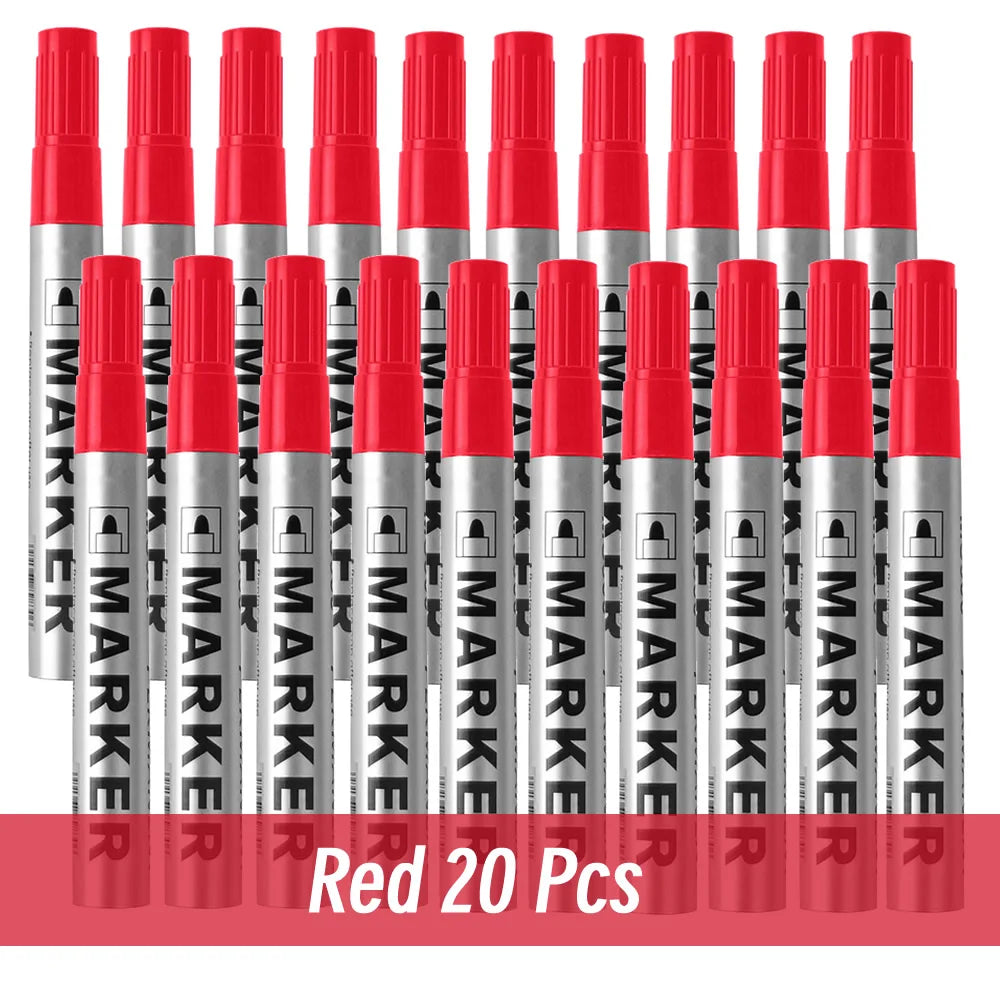 Permanent Waterproof Paint Marker Pen – Quick-Dry Black Ink for Tires, Oily Surfaces & Signature Writing Stationery Tool
