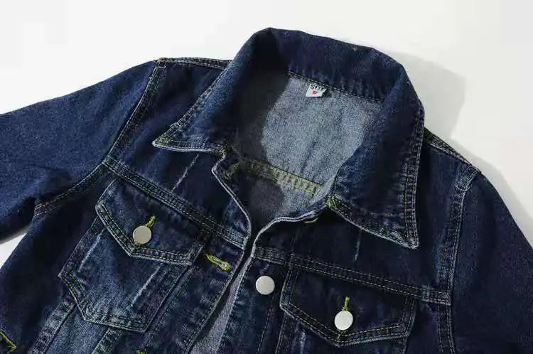 Women’s Denim Jacket – Spring & Autumn Short Coat, Casual Pink Jean Jackets, Loose Purple, Yellow & Blue Outerwear Tops