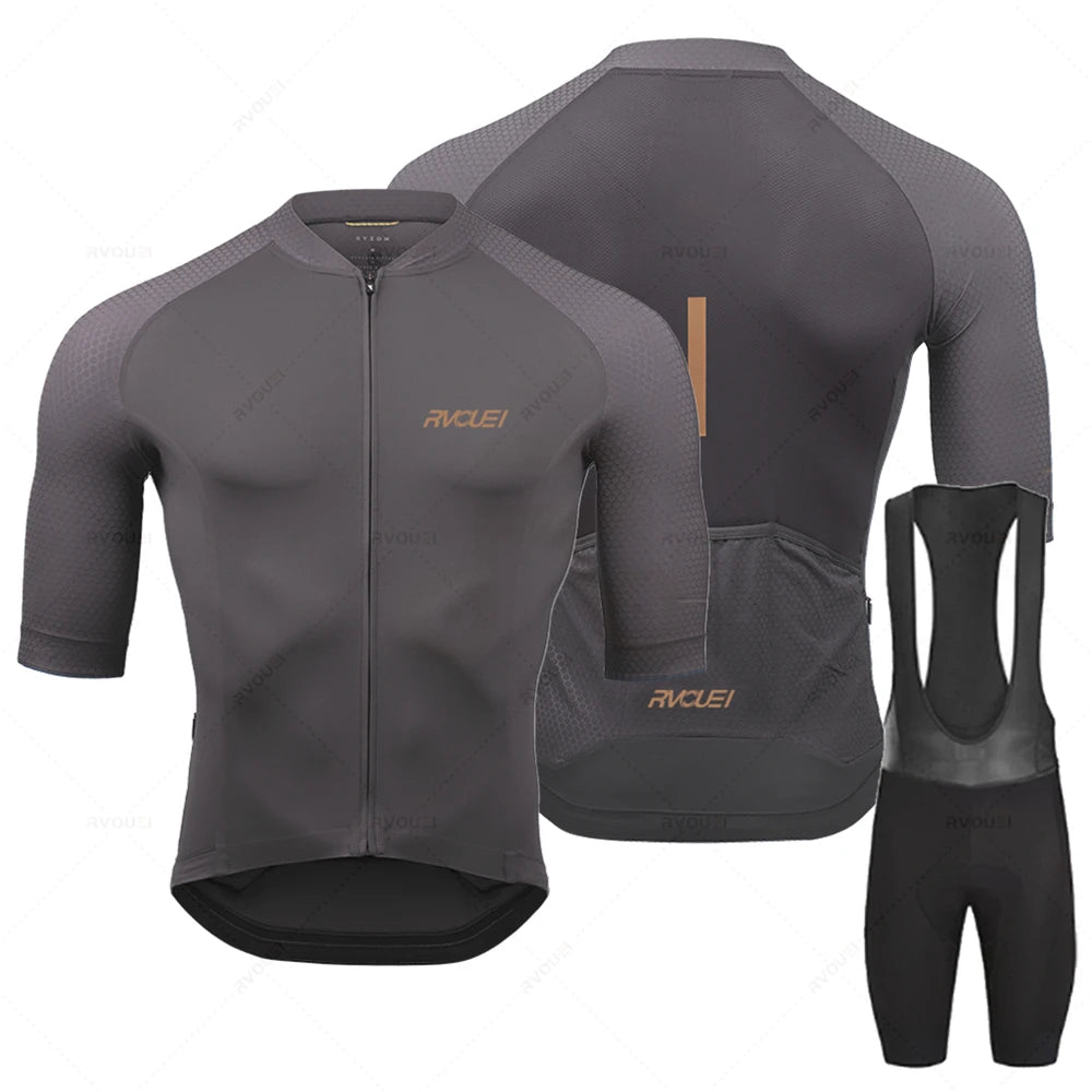 Men’s Pro Team Cycling Jersey Set - Breathable Road Bike Racing Clothing for Cycling & Training
