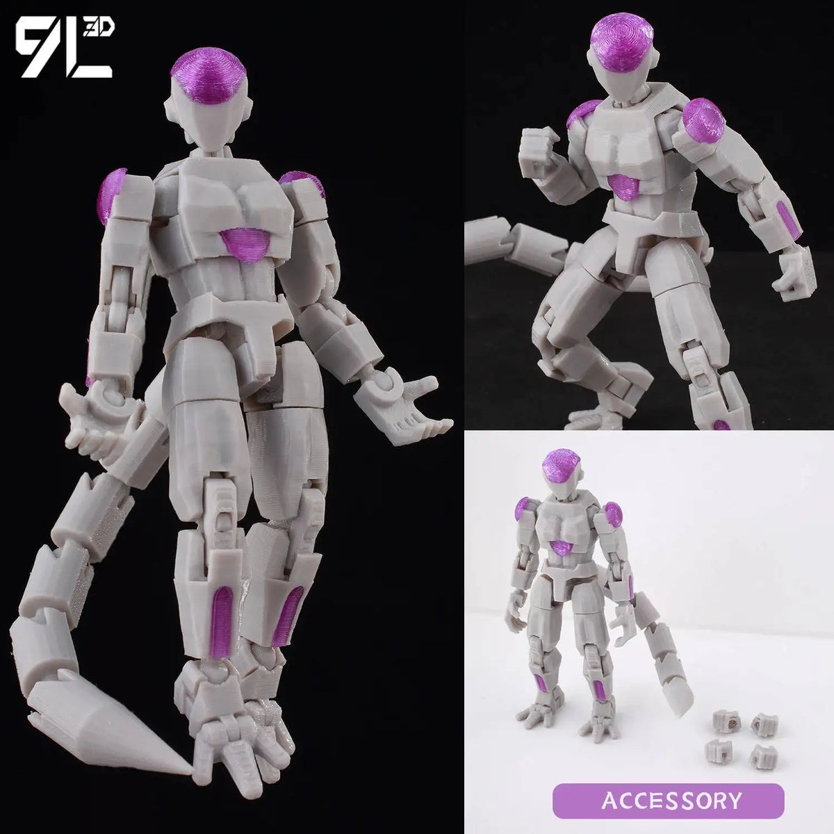 9L3D Articulated Lucky13 & Dummy13 Action Figure - Dragon Ball Goku, Vegeta & Beerus Anime Collectible Toy for Boys