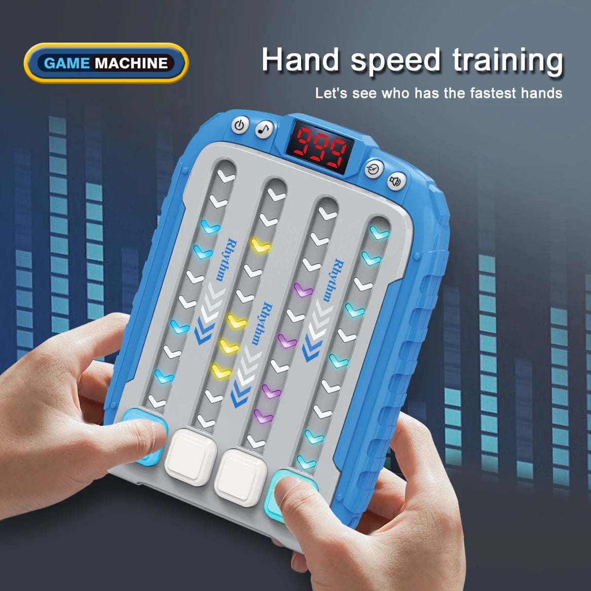 Electronic Music Reflex Game Console - Stress-Relief Puzzle Toy for Kids with Music Challenges, Brain Training, and Reaction Exercises