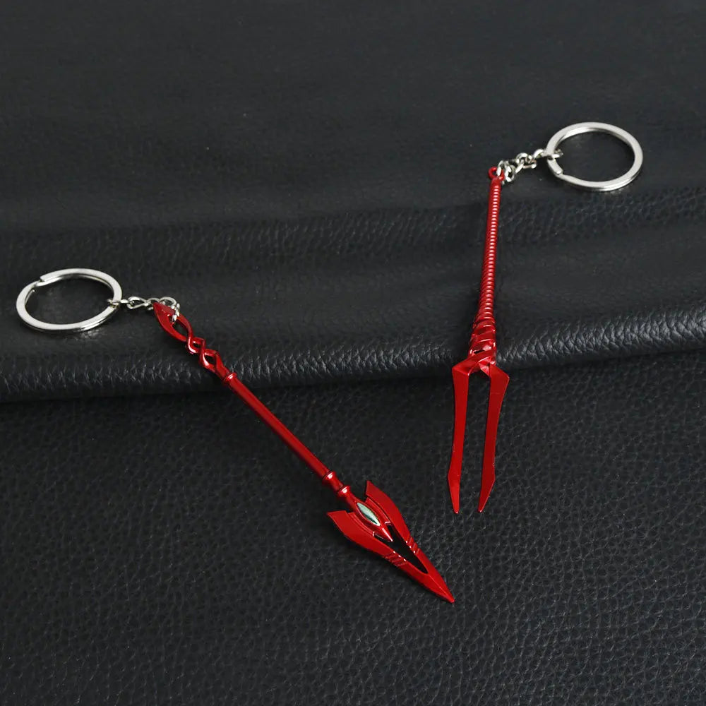 Neon Genesis Evangelion Spear of Cassius Keychain - 12cm EVA-06 Cosplay Cross Pendant Keyring Anime Accessory