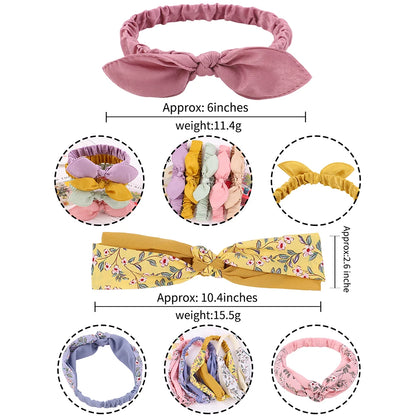 Vintage Boho Suede Headbands for Women – Soft Solid Print Cross Knot Elastic Hairbands & Bandanas for Girls