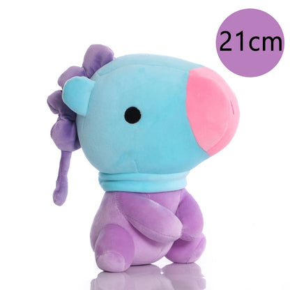 BT21 Cartoon Plush Toy Pendant - Shooky, Mang, Cooky & Tata Keychain, Phone Charm and Backpack Accessory Gift
