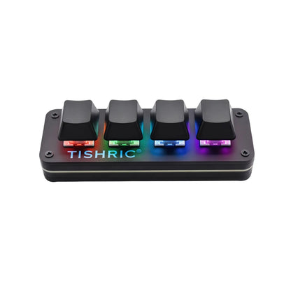 TISHRIC RGB Mini Macro Mechanical Keypad – 3/4/6-Key Hot Swap Programmable Gaming & Multimedia Keyboard