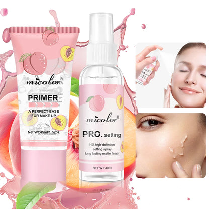 Makeup Primer and Setting Spray Set - Pore-Blurring Base Makeup and Long-Lasting Makeup Finish