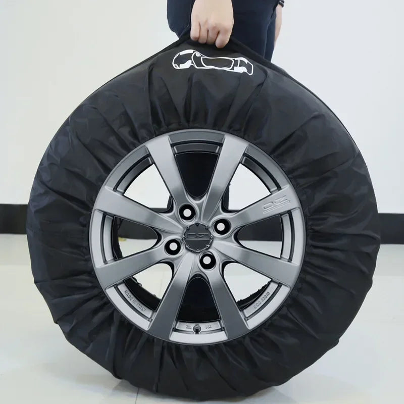 Tire Storage Bags — Dustproof, Waterproof Universal Car Wheel Covers, Portable Polyester Spare Tire Protector