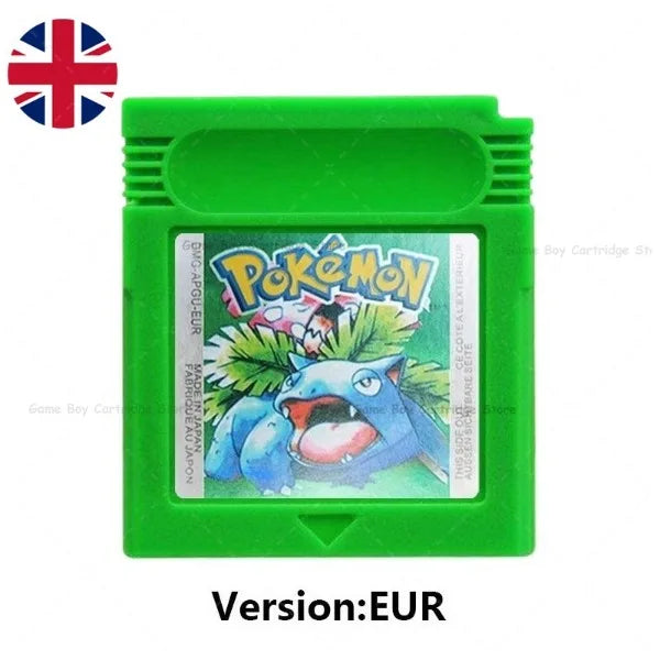 GBC Pokémon Game Cartridge Bundle – Red, Blue, Crystal, Gold, Silver, Yellow & Green, Multi-Language