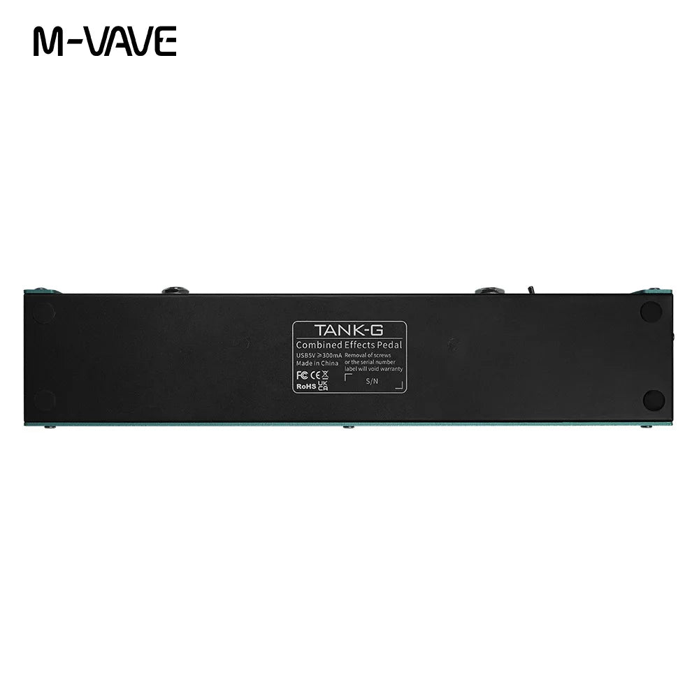 M-VAVE Tank-G Guitar Multi-Effects Pedal – Rechargeable with 36 Presets, 9 Preamp Slots, 8 IR Cab Slots & Modulation/Delay/Reverb Effects