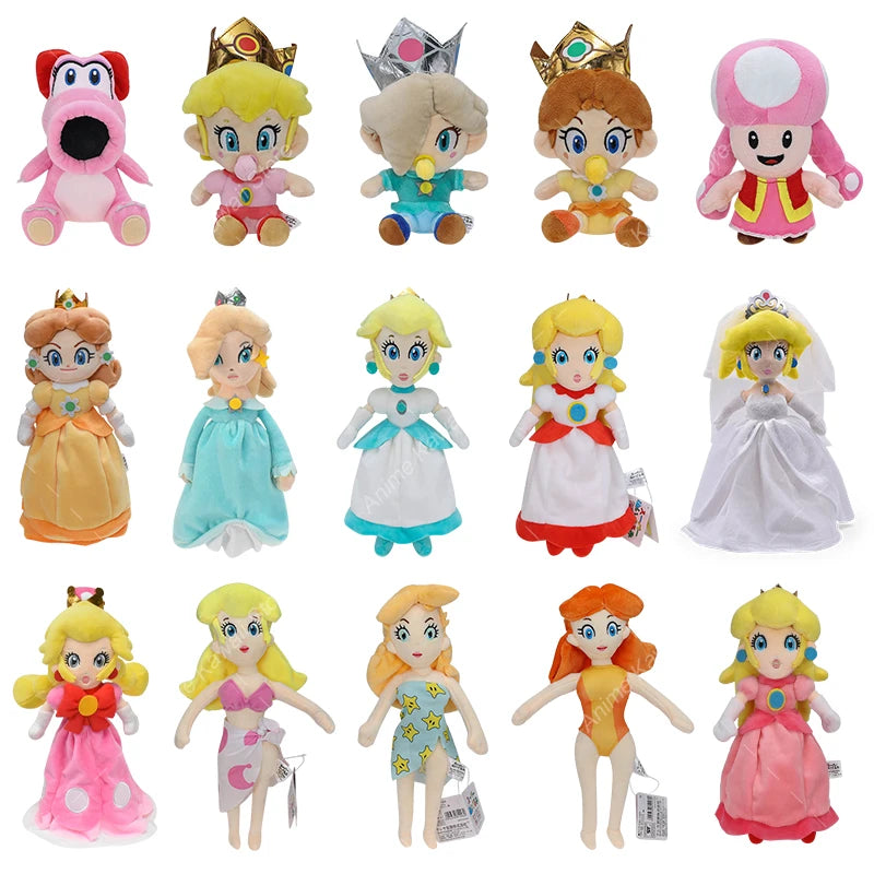 Mario Plush Toy Set – Princess Peach, Daisy, Toadette, Rosalina & Pauline Stuffed Dolls for Birthday Gifts
