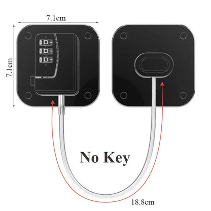 Child Safety Cabinet & Fridge Lock – Stainless Steel Cable Security Lock for Baby Proofing Doors, Windows & Home Use