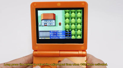 Laminated V5 IPS GBA SP Backlight LCD Replacement Mod Kit – Backlit Screen for Game Boy Advance SP, No Shell Cutting Needed