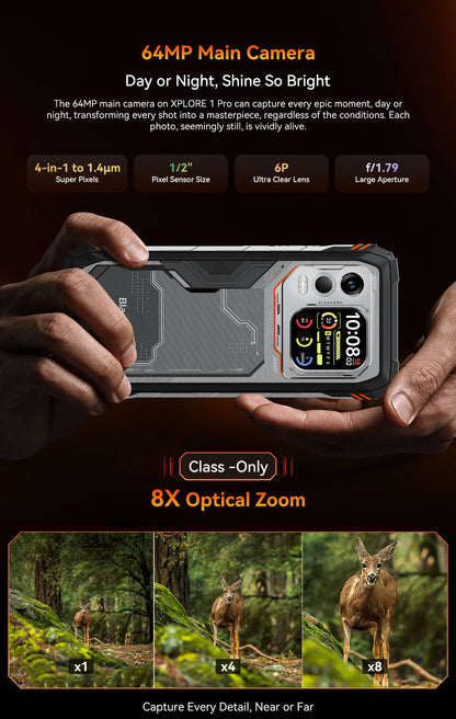 Blackview XPLORE 1 Pro Rugged Smartphone – Android 15, 6.78" 2.4K, 12GB+256/512GB, 20000mAh with FLIR Thermal Imaging