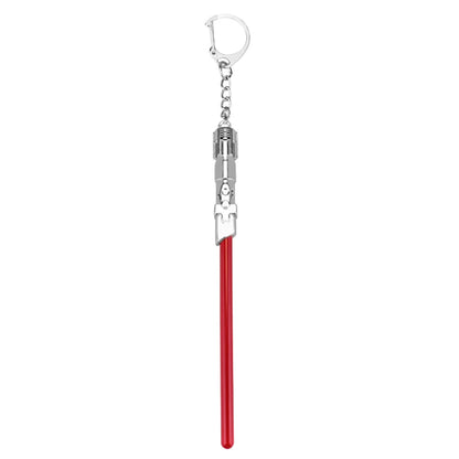 Star Wars Spaceship & Lightsaber Keychain – Metal Pendant Keyring, Cosplay Jewelry Gift for Men