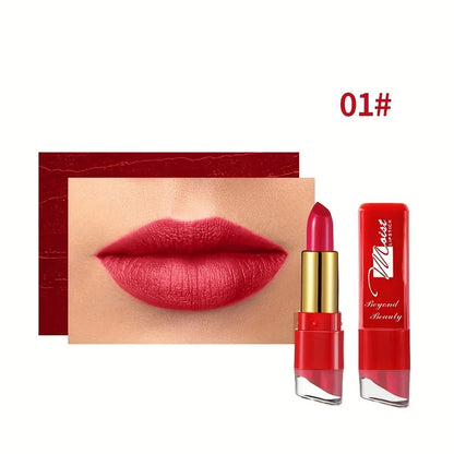 12 Colors Creamy Moisturizing Lipstick – Long-Lasting, Women & Schoolgirl Makeup for Beginners, Leaning Tower Lip Makeup