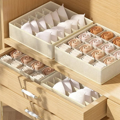 Underwear Organizer Storage Box – Bra, Panties & Socks Foldable Drawer Separator for Bedroom Wardrobe Clothes
