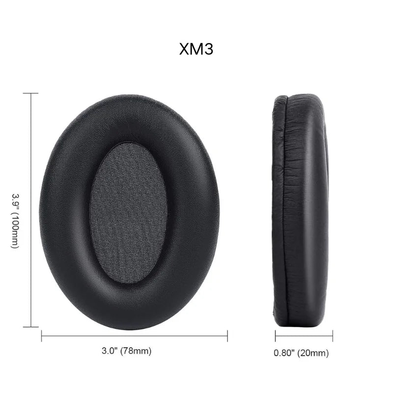 Replacement Memory Foam Ear Pads & Leather Case for Sony WH-1000XM2/3/4/5 Headphones