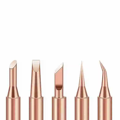 10Pcs 900M Soldering Iron Tips - Pure Copper Welding Replacement Heads for Electric Soldering Tools