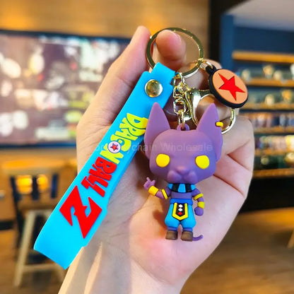 Kawaii Dragon Ball Z Keychain – Super Saiyan Goku, Bulma, Broly, Piccolo & Majin Buu Car Pendant Toy Gift